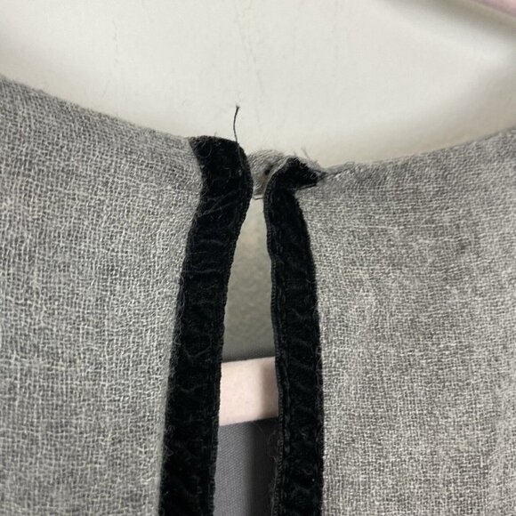 Zara Trafeluc Collection Gray Wool Blend Frilled Keyhole Back Dress Size Small - Picture 8 of 10